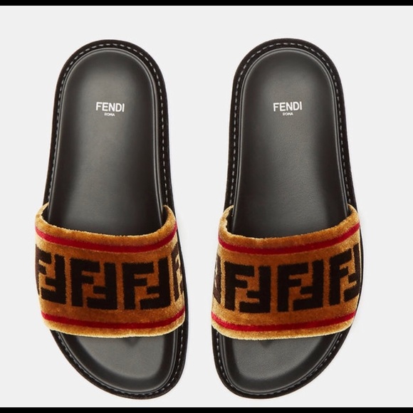 Fendi Shoes - Fendi velvet slides SS18 NWT —-SOLD——